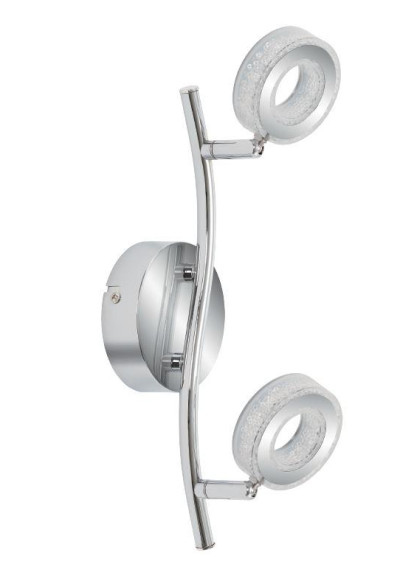 Vinola ceiling light 5 W LED 3000 K chromee, akryl white 34 cm