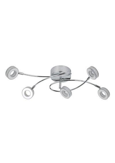 Lampa sufitowa Vinola 5 W LED 3000 K chromowy, akryl biały 68 cm