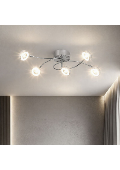 Vinola ceiling light 5 W LED 3000 K chromee, akryl white 68 cm - product image 1