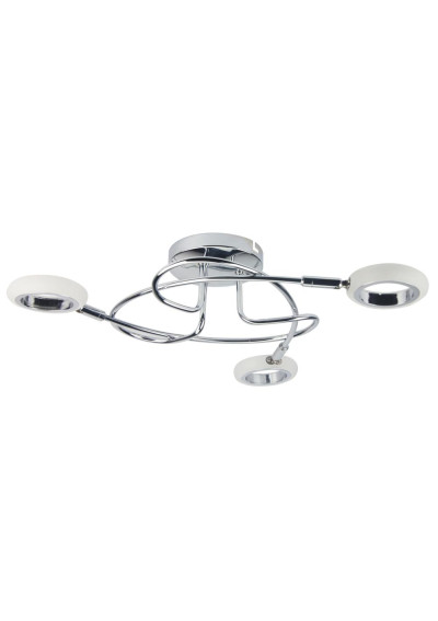 Aurelion ceiling light 4 W LED 3000 K chromee, akryl white 49 cm