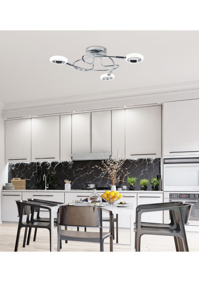 Aurelion ceiling light 4 W LED 3000 K chromee, akryl white 49 cm - product image 1