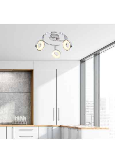 Lampa sufitowa Isla 4 W LED 3000 K chromowy 40 cm - zdjęcie produktu 1