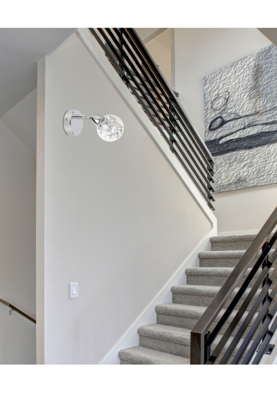 Lampa ścienna Bolo 6 W LED 3000 K chromowy 18 cm - zdjęcie produktu 1