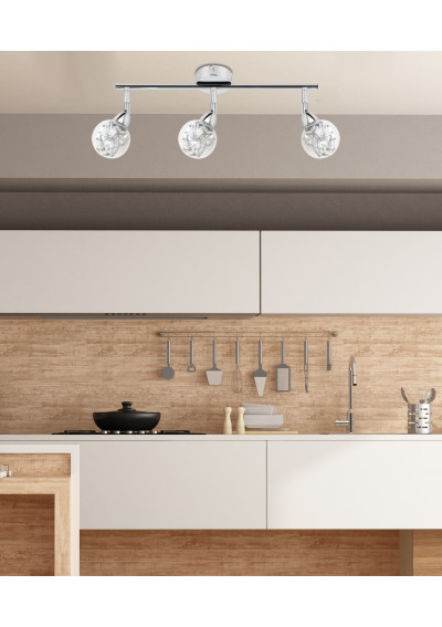 Lampa sufitowa Bolo 18 W LED 3000 K chromowy 58 cm - zdjęcie produktu 1