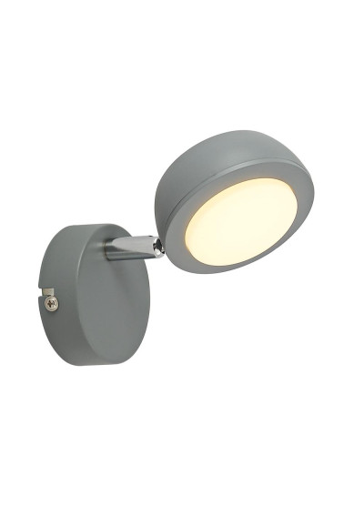 Mild wall light 6 W LED 3000 K grey 14 cm