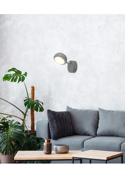 Mild wall light 6 W LED 3000 K grey 14 cm - product image 1