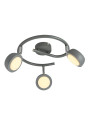 Mild ceiling light 6 W LED 3000 K grey 40 cm