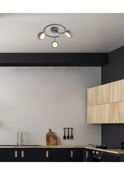 Mild ceiling light 6 W LED 3000 K grey 40 cm - product image 1