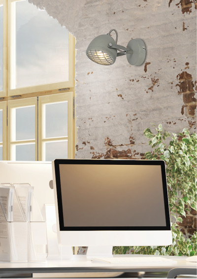 Lampa ścienna Pent 1xGU10 szary 19 cm