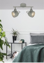 Lampa sufitowa Pent 2xGU10 szary 30 cm - zdjęcie produktu 1