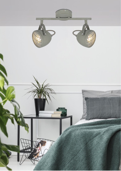 Pent ceiling light 2xGU10 grey 30 cm - product image 1