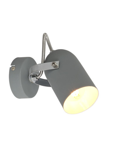 Lampa ścienna Gray 1xE14 szary 17 cm