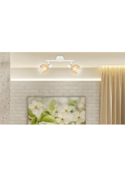 Lampa sufitowa Atarri 2xE14 biały 43 cm - zdjęcie produktu 1