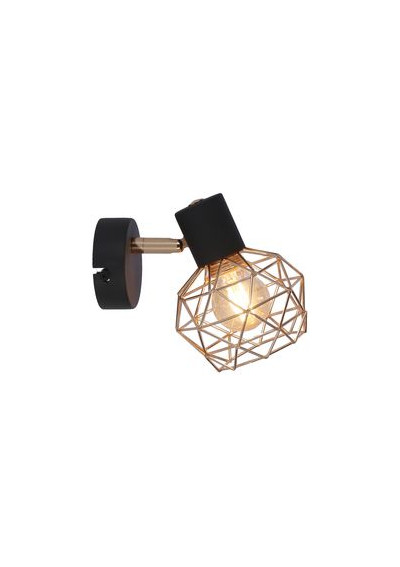Lampa ścienna Acrobat 1xE14 czarny + złoty 17 cm - zdjęcie produktu 1