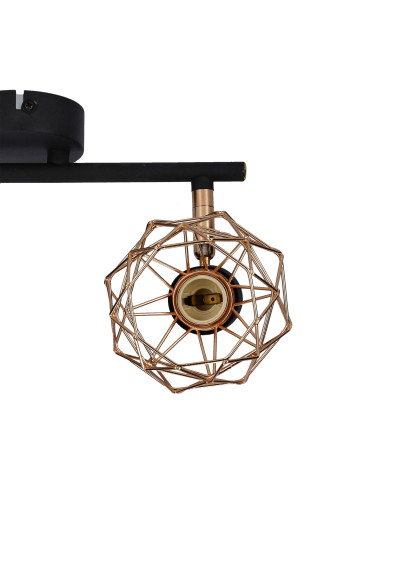 Lampa sufitowa Acrobat 2xE14 czarny + złoty 40 cm - zdjęcie produktu 2