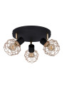 Lampa sufitowa Acrobat 3xE14 czarny + złoty 42 cm