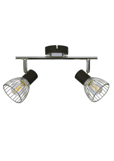 Lampa sufitowa Modo 2xE14 czarny + chromowy 39 cm