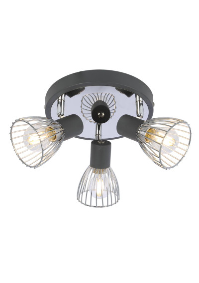 Lampa sufitowa Modo 3xE14 czarny + chromowy 33 cm