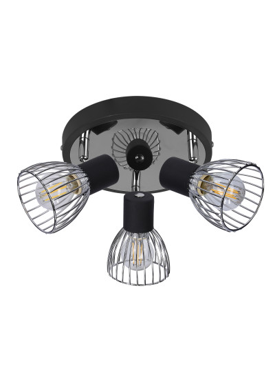Lampa sufitowa Modo 3xE14 czarny + chromowy 33 cm - zdjęcie produktu 1