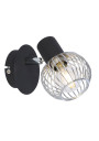 Oslo wall light 1xE14 black / chromee 13 cm