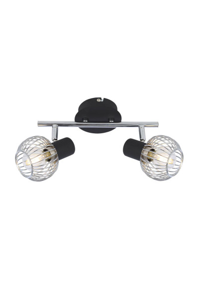 Oslo ceiling light 2xE14 black / chromee 26 cm