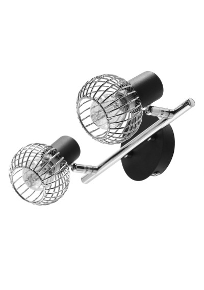 Lampa sufitowa Oslo 2xE14 czarny + chromowy 26 cm - zdjęcie produktu 1