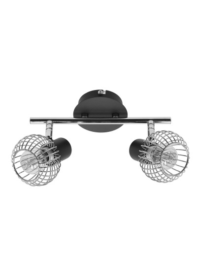 Lampa sufitowa Oslo 2xE14 czarny + chromowy 26 cm - zdjęcie produktu 3