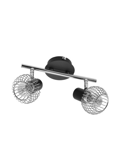 Lampa sufitowa Oslo 2xE14 czarny + chromowy 26 cm - zdjęcie produktu 4