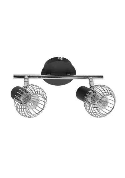 Lampa sufitowa Oslo 2xE14 czarny + chromowy 26 cm - zdjęcie produktu 8