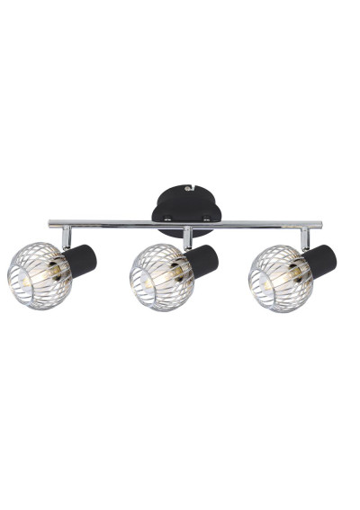 Lampa sufitowa Oslo 3xE14 czarny + chromowy 48 cm