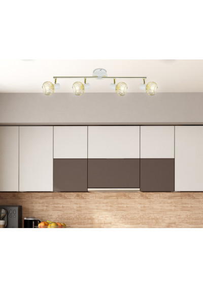 Oslo ceiling light 4xE14 biało gold 60 cm - product image 1