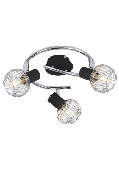 Lampa sufitowa Oslo 3xE14 czarny + chromowy 42 cm