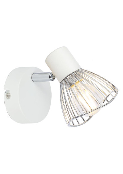 Lampa ścienna Fly 1xE14 biały + chromowy 12 cm