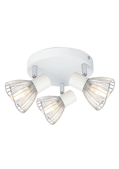 Lampa sufitowa Fly 3xE14 biały + chromowy 33 cm
