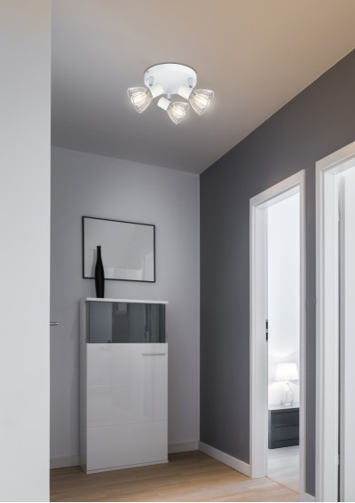 Lampa sufitowa Fly 3xE14 biały + chromowy 33 cm - zdjęcie produktu 1