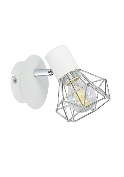 Verve wall light 1xE14 white / chromee 15 cm