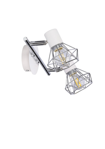 Lampa sufitowa Verve 2xE14 biały + chromowy 34 cm - zdjęcie produktu 7
