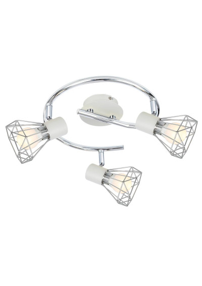 Lampa sufitowa Verve 3xE14 biały + chromowy 43 cm