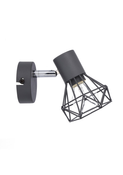 Lampa ścienna Verve 1xE14 matowy szary 15 cm