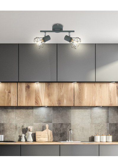 Lampa sufitowa Verve 2xE14 matowy szary 34 cm - zdjęcie produktu 1
