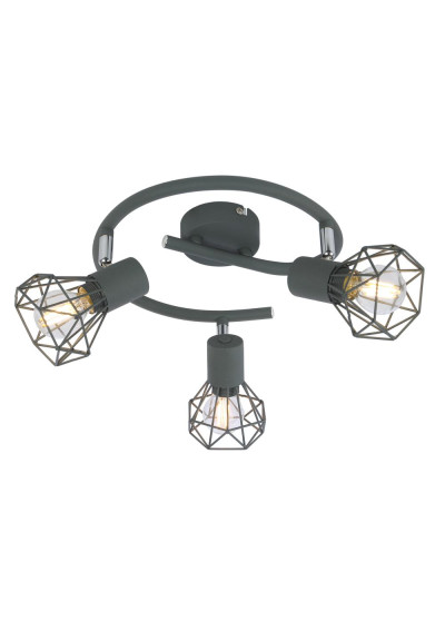 Verve ceiling light 3xE14 matowy grey 43 cm