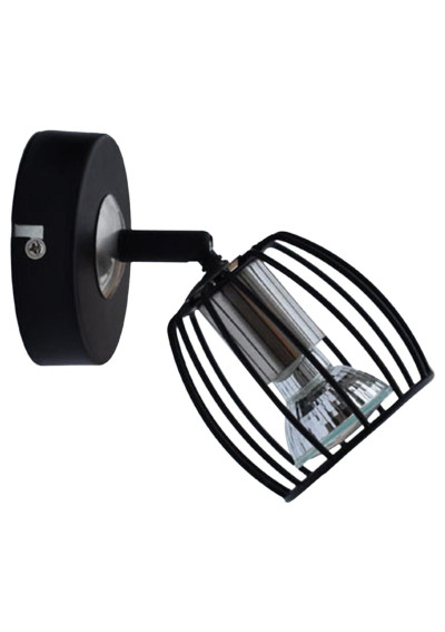 Lampa ścienna Zonk 1xGU10 czarny 9 cm