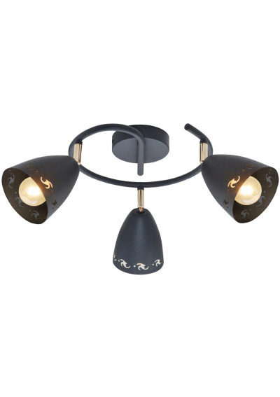 Lampa sufitowa Coty 3xE14 czarny 49 cm