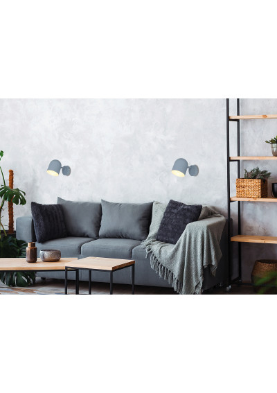 Azuro wall light 1xE27 grey mat 18 cm - product image 1