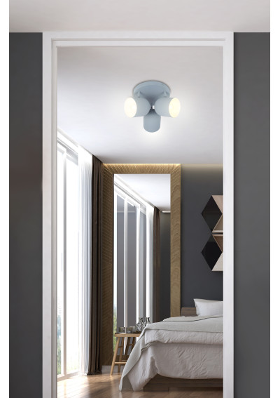 Azuro ceiling light 3xE27 grey mat 32 cm - product image 1