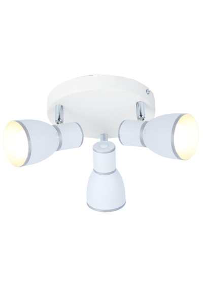 Lampa sufitowa Fido 3xE14 biały + chromowy 34 cm
