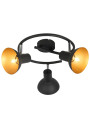 Diso ceiling light 3xE27 czarno gold 45 cm