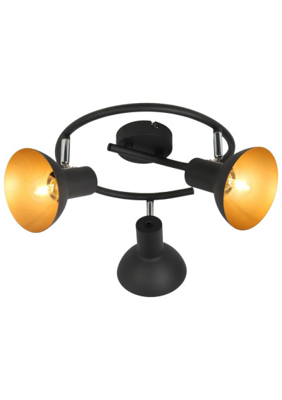 Diso ceiling light 3xE27 czarno gold 45 cm