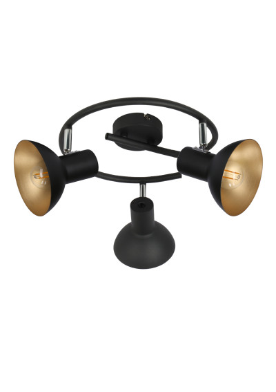 Diso ceiling light 3xE27 czarno gold 45 cm - product image 3