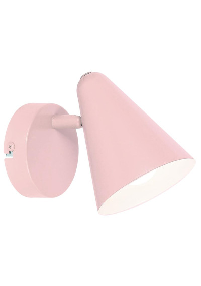 Lampa ścienna Amor 1xE14 jasny róż 16 cm